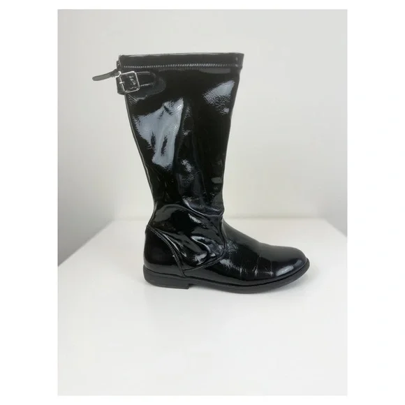 Kenneth Cole Girls Heart Treat 2 Fashion Black Patent Leather Boots Size 5 - Picture 5 of 6